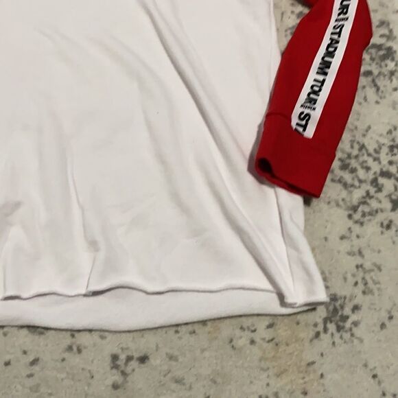 JUSTIN BIEBER Crop Hoodie Purpose Tour Size L red white in color - Picture 4 of 10